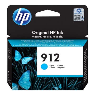Hp 912 - cartouche jet d'encre authentique 3YL77AE - Cyan