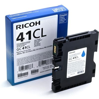 Ricoh GC-41 - cartouche jet d'encre authentique 405766, GC41CL - Cyan