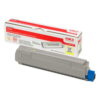 OKI OT8600Y - Toner authentique Oki 43487709 - Yellow
