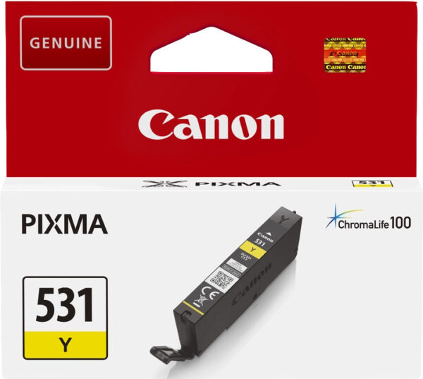Canon 531 - cartouche jet d'encre authentique CLI-531Y, 6121C001 - Yellow