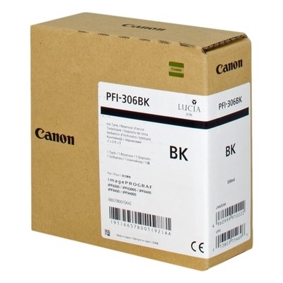 Canon 306 - cartouche jet d'encre authentique 6657B001, PFI306BK - Black