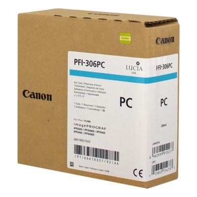 Canon 306 - cartouche jet d'encre authentique 6661B001, PFI306PC - Light Cyan