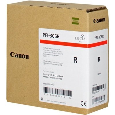 Canon 306 - cartouche jet d'encre authentique 6663B001, PFI306R - Rouge