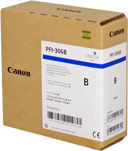 Canon 306 - cartouche jet d'encre authentique 6665B001, PFI306B - Blue