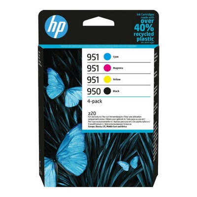 Hp H950/951 - Pack x 4 jet d'encre authentique 6Z65AE - Black Cyan Magenta Yellow