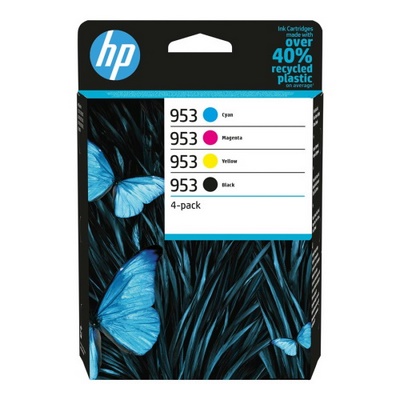 Hp 953 - Pack x 4 jet d'encre authentique 6ZC69AE - Black Cyan Magenta Yellow