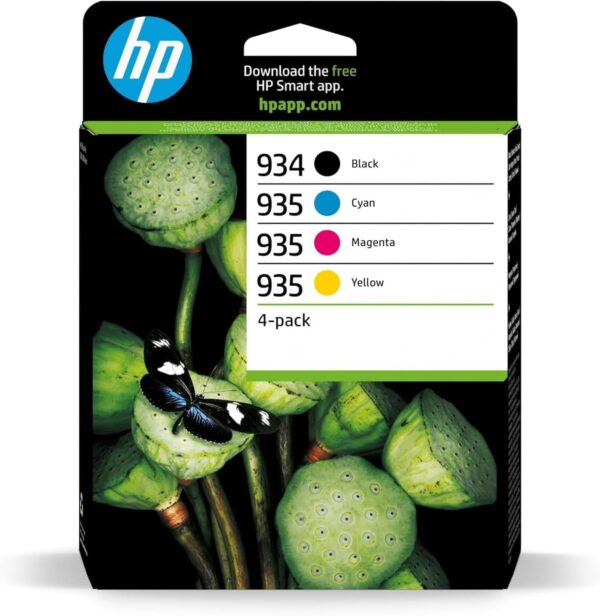 Hp 934XL/935XL - Pack x 4 jet d'encre authentique 6ZC72AE - Black Cyan Magenta Yellow