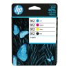 Hp 912 - Pack x 4 jet d'encre authentique 6ZC74AE - Black Cyan Magenta Yellow