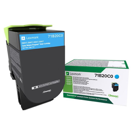 Lexmark 71B20C0 - Toner authentique 71B20C0 - Cyan