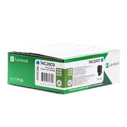 Lexmark 742 - Toner authentique 74C20C0 - Cyan