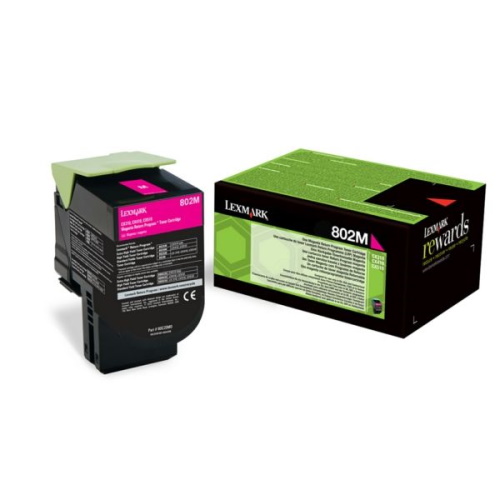 Lexmark 802 - Toner authentique 80C20M0,T802 - Magenta