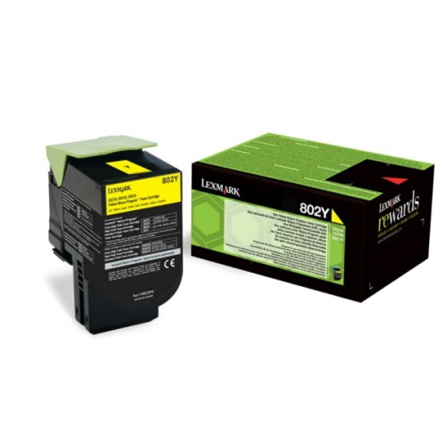 Lexmark 802 - Toner authentique 80C20Y0, T802 - Yellow