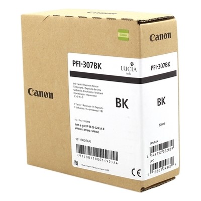 Canon 307 - cartouche jet d'encre authentique 9811B001, PFI307BK - Black