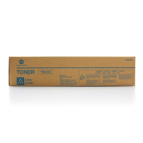 Minolta 314 - Toner authentique A0D7451, TN314C - Cyan