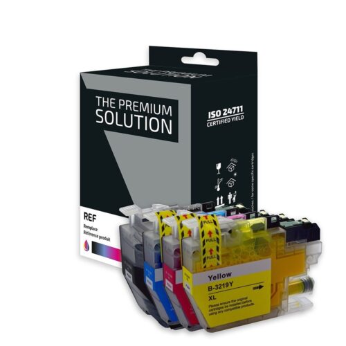 Pack de 4 cartouches d'encre noir et couleur compatible B3219XL (LC3219)