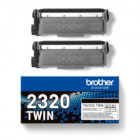 Brother TN-2320 - Pack x2 Toner authentique TN-2320 - Black