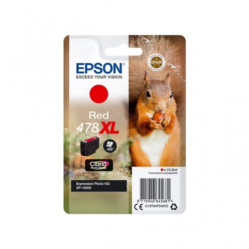 Epson 478XL - cartouche jet d'encre authentique C13T04F54010 - Rouge