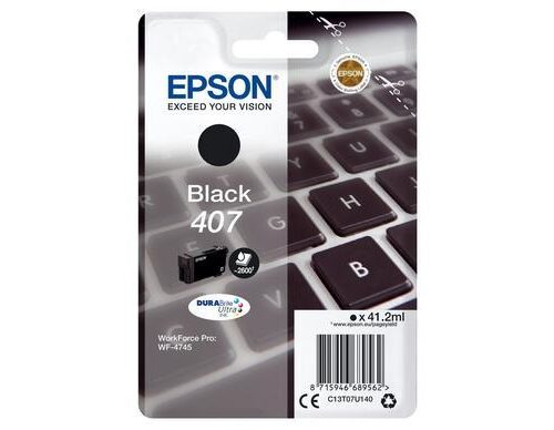 Epson 407 - cartouche jet d'encre authentique C13T07U140 - Black