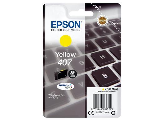 Epson 407 - cartouche jet d'encre authentique C13T07U440 - Yellow