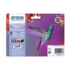 Epson T0807 - Pack x 6 jet d'encre authentique C13T08074011 - Black Cyan Magenta Yellow