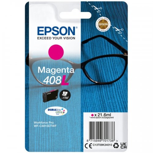 Epson 408XL - cartouche jet d'encre authentique C13T09K34010 - Magenta