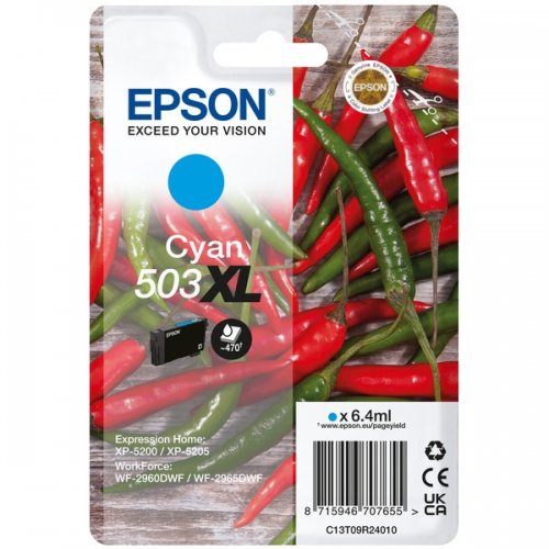 Epson 503XL - cartouche jet d'encre authentique C13T09R24010 - Cyan