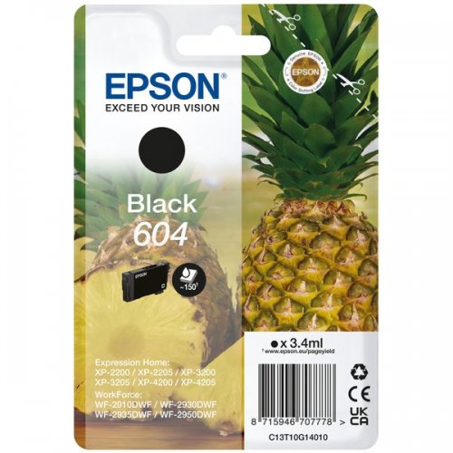 Epson 604 - cartouche jet d'encre authentique C13T10G14010 - Black