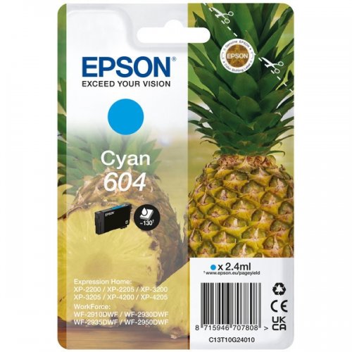Epson 604 - cartouche jet d'encre authentique C13T10G24010 - Cyan