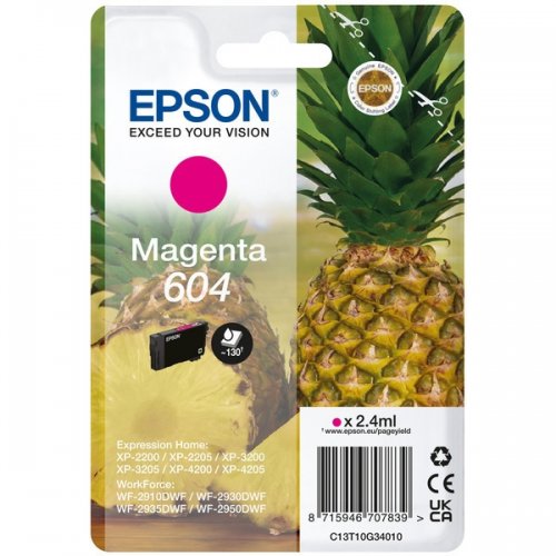 Epson 604 - cartouche jet d'encre authentique C13T10G34010 - Magenta