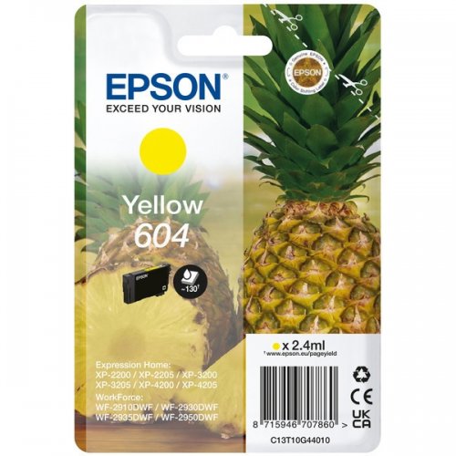 Epson 604 - cartouche jet d'encre authentique C13T10G44010 - Yellow