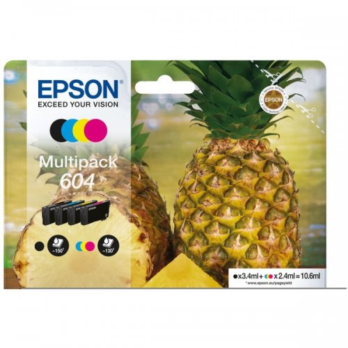 Epson 604 - Pack x 4 jet d'encre authentique C13T10G64010 - Black Cyan Magenta Yellow
