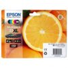 Epson T3357 - Pack x 5 jet d'encre authentique C13T33574011 - Black Cyan Magenta Yellow