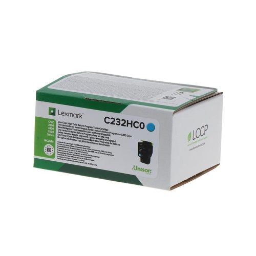 Lexmark 232H - Toner authentique C232HC0 - Cyan