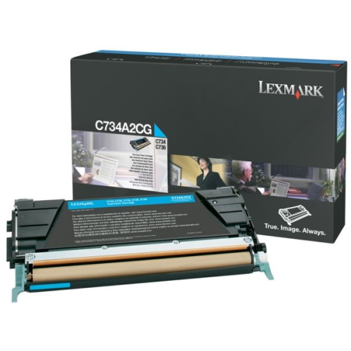 Lexmark 734 - Toner authentique C734A1CG - Cyan