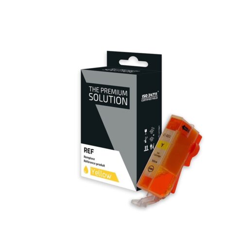 C8C521Y.jpg Canon C521Y Cartouche compatible avec CLI-521Y, 2936B001 - Jaune