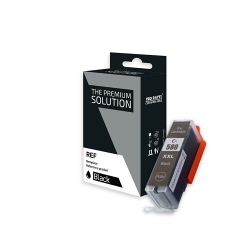 Cartouche d'encre Noir compatible C580XXL/C581XXL (580PGBKXXL)