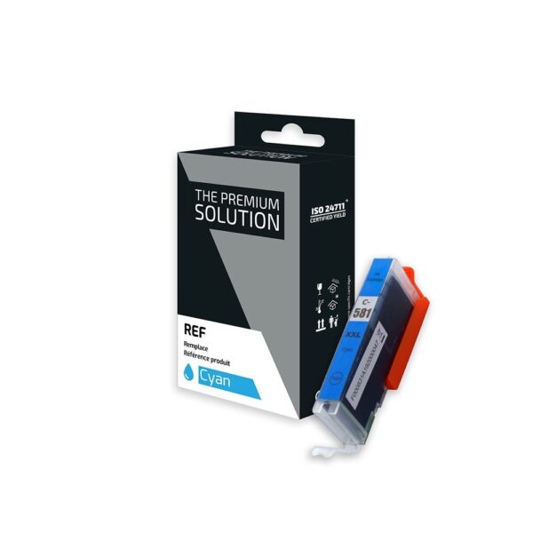 Cartouche d'encre Cyan compatible C580XXL/C581XXL (581CXXL)