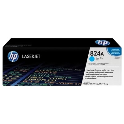 Hp 824A - Toner authentique CB381A, 824A - Cyan
