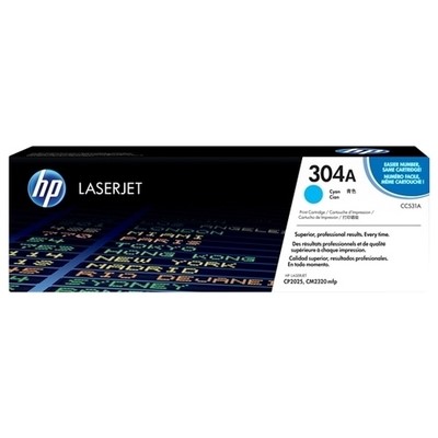 Hp 304A - Toner authentique CC531A, 304A - Cyan