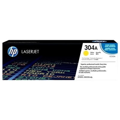 Hp 304A - Toner authentique CC532A, 304A - Yellow