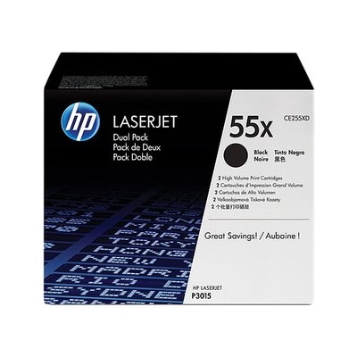CE255XD.jpg Hp 55X - Pack x 2 Toner authentique CE255XD - Black
