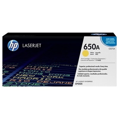 Hp 650A - Toner authentique CE272A, 650A - Yellow