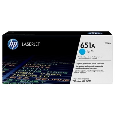 Hp 651A - Toner authentique CE341A, 651A - Cyan