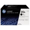 Hp 05A - Pack x 2 Toner authentique CE505D, 05A - Black