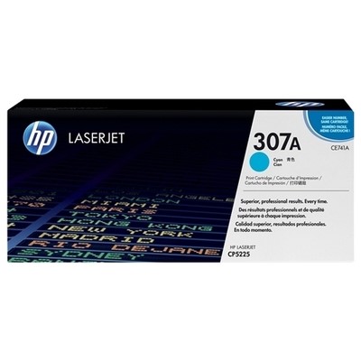 Hp 307A - Toner authentique CE741A, 307A - Cyan
