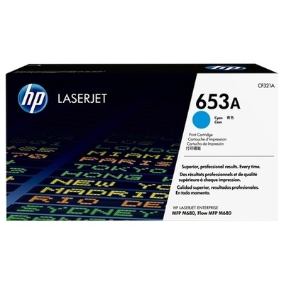 Hp 653A - Toner authentique CF321A, 653A - Cyan