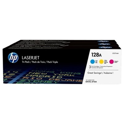 Hp 128A - Pack x 3 Toner authentique CF371AM, 128A - Cyan Magenta Yellow