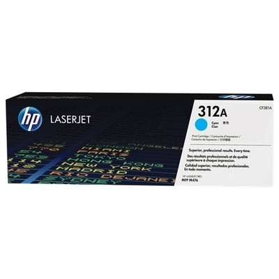 Hp 312AC - Toner authentique CF381A, 312A - Cyan