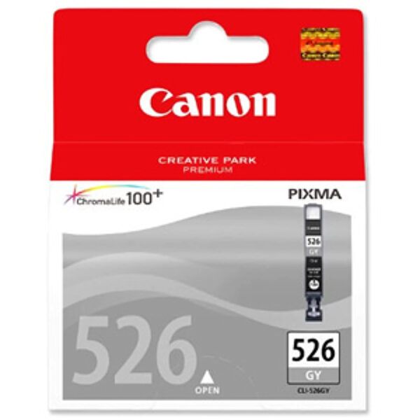 Canon 526 - cartouche jet d'encre authentique CLI-526GY, 4544B001 - Gris