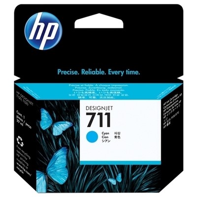 Hp 711 - cartouche jet d'encre authentique CZ130A - Cyan